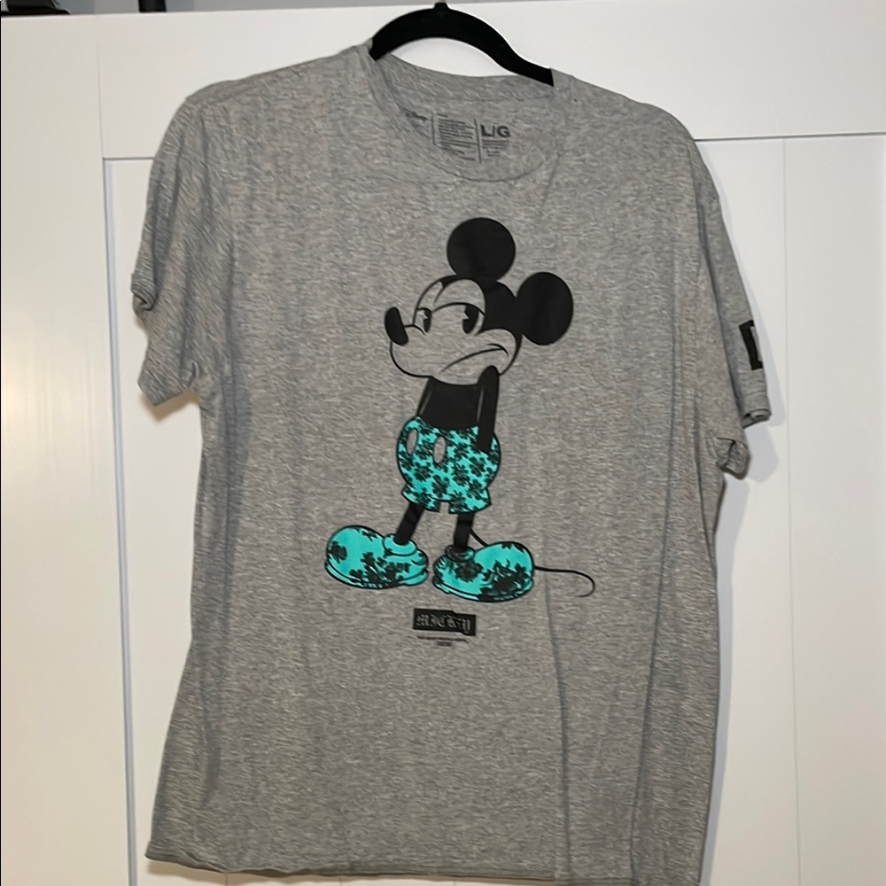 Disney Gray Mickey Mouse Short Sleeve Tee